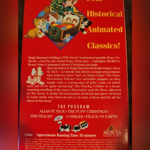 Vintage VHS 3 Movie Box Set 1991 MGM Cartoon Christmas Tom & Jerry The Grinch - Picture 15 of 16